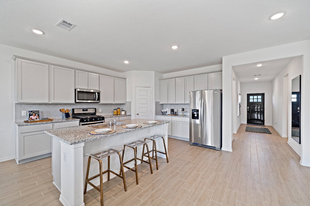 Model home kitchen in Katy, TX